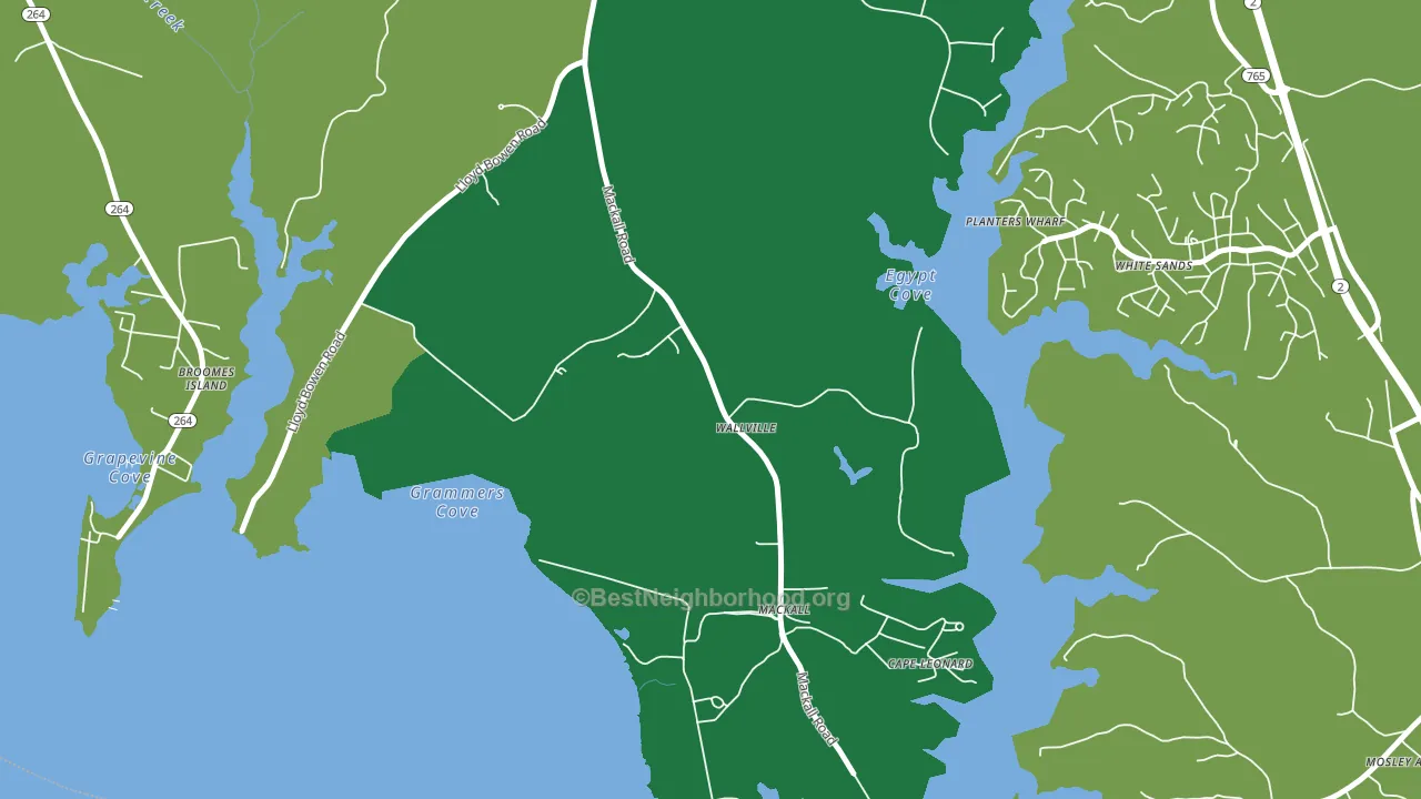 Wallville, MD block-group voter-turnout map