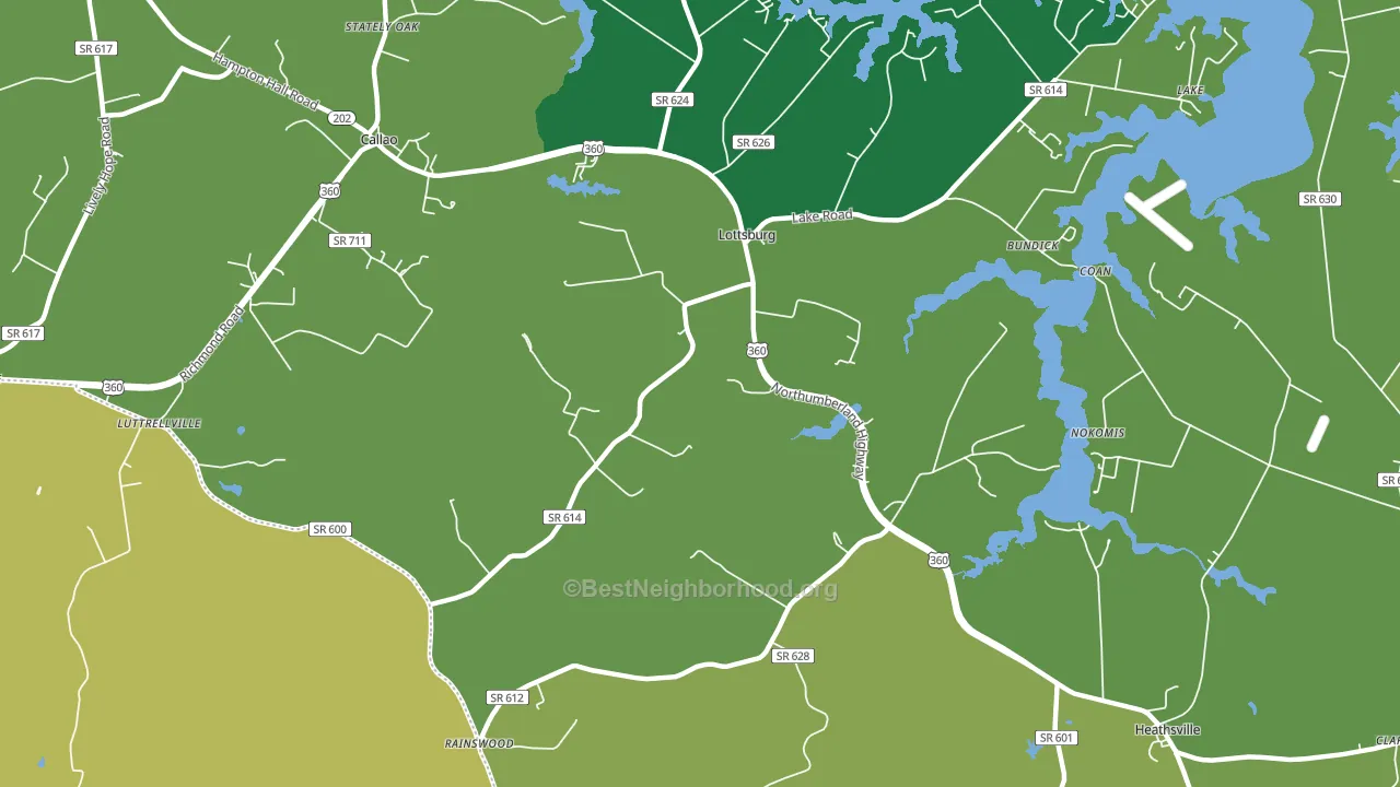 Walmsley, VA block-group voter-turnout map