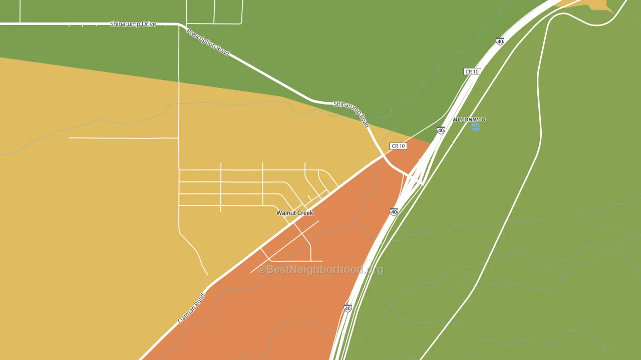 Walnut Creek, AZ block-group voter-turnout map