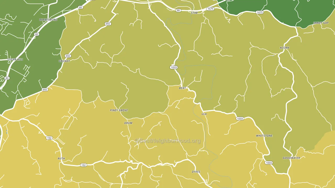 Walnut Grove, KY block-group voter-turnout map