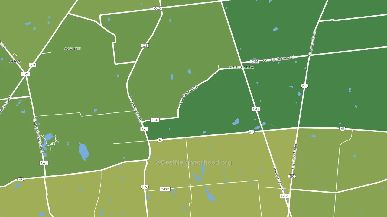 Walnut Grove, OH block-group voter-turnout map
