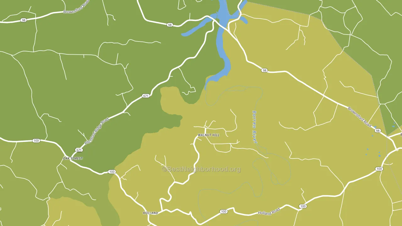 Walnut Hill, KY block-group voter-turnout map