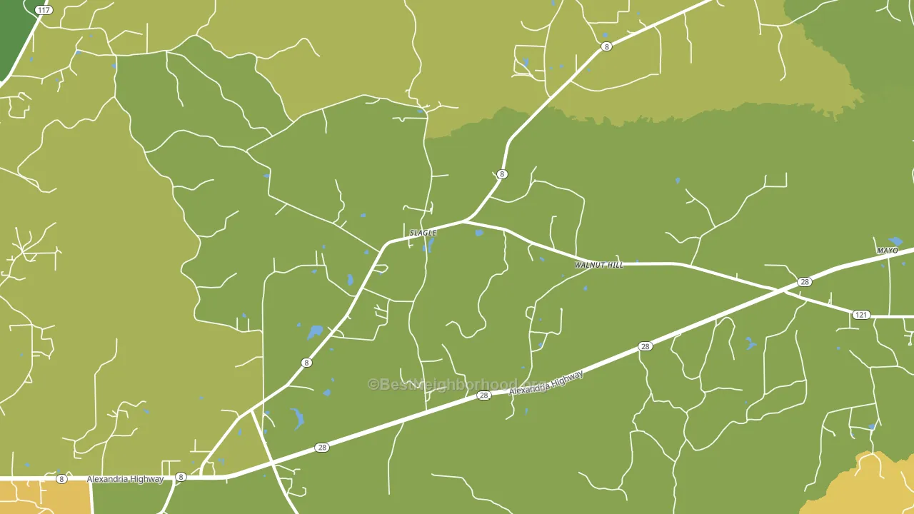 Walnut Hill, LA block-group voter-turnout map