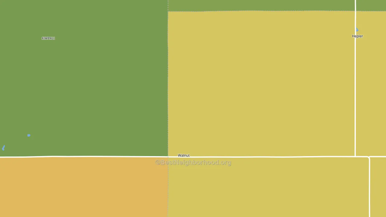 Walnut, KS block-group voter-turnout map