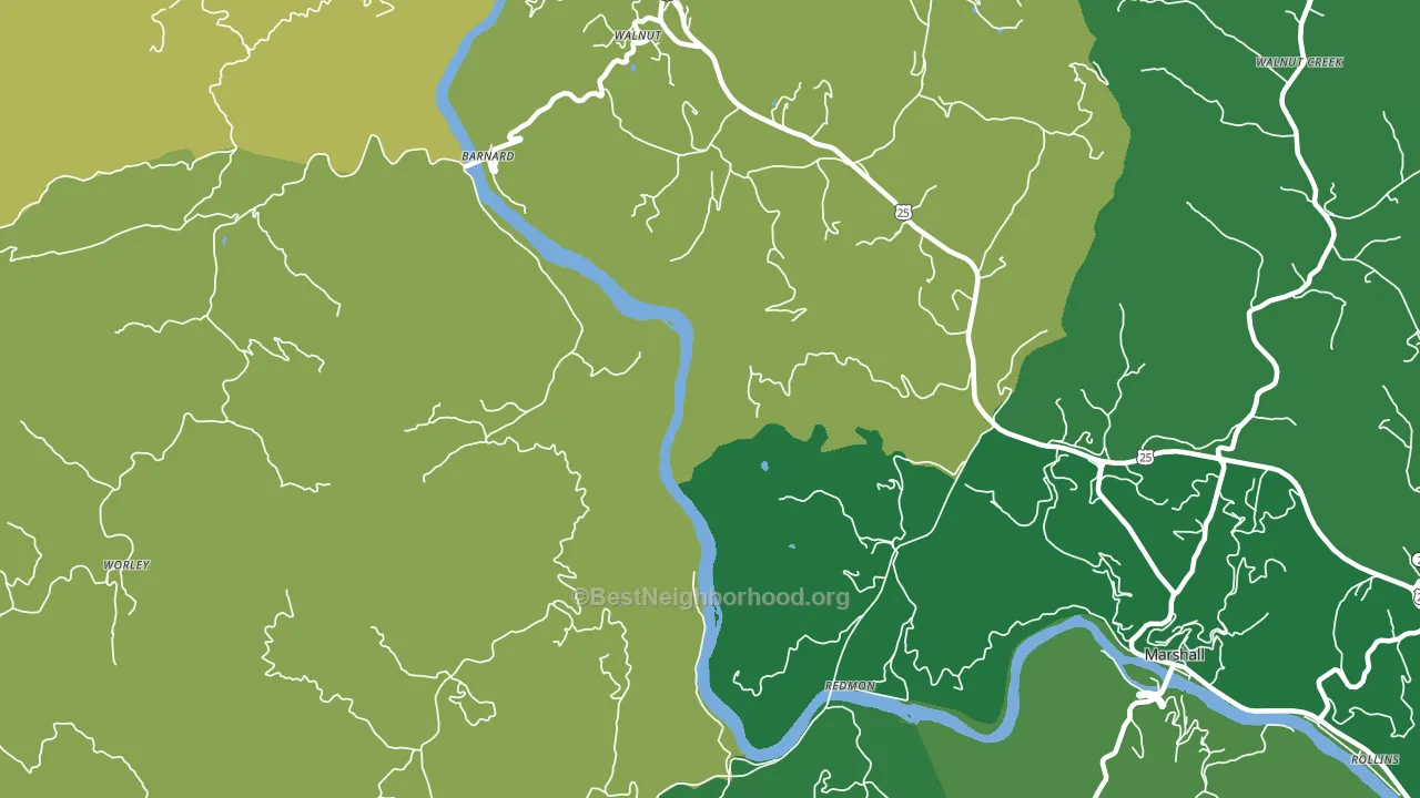 Walnut, NC block-group voter-turnout map