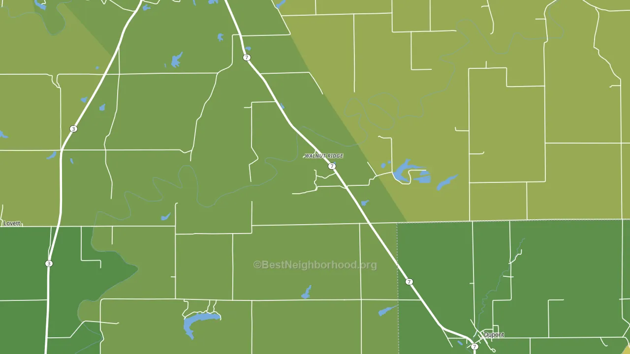 Walnut Ridge, IN block-group voter-turnout map