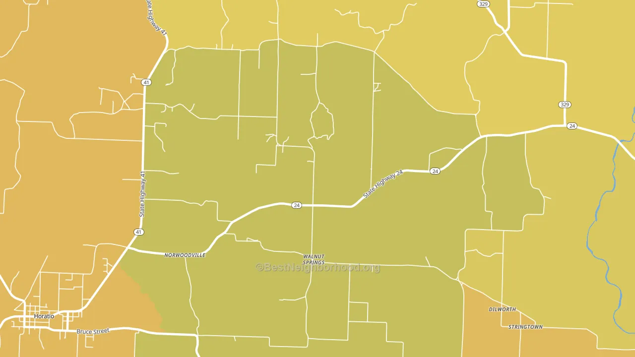 Walnut Springs, AR block-group voter-turnout map