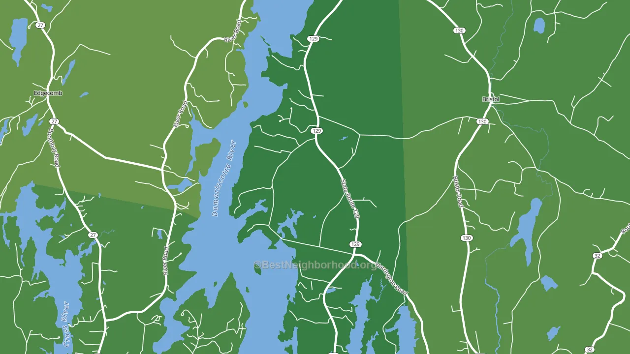 Walpole, ME block-group voter-turnout map