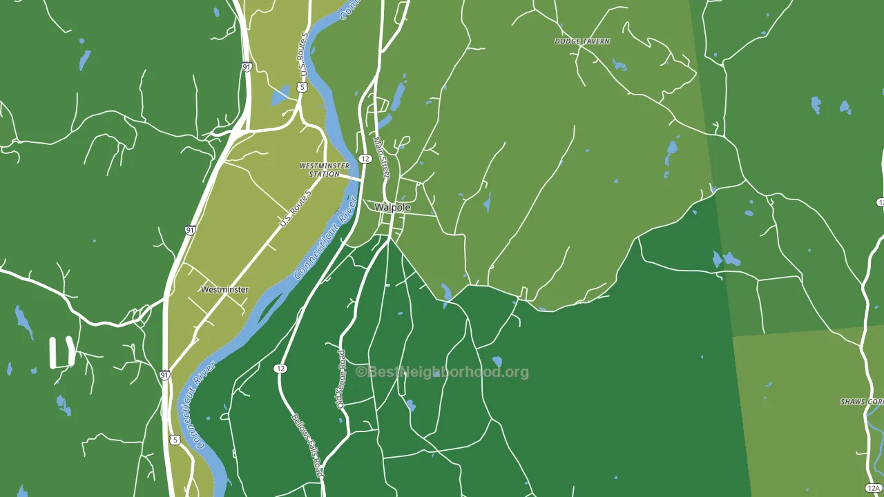 Walpole, NH block-group voter-turnout map
