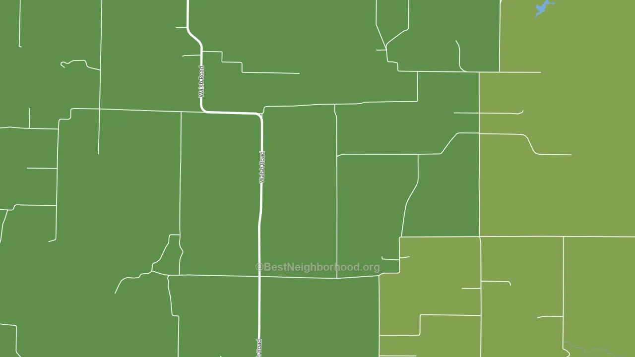 Walsh, IL block-group voter-turnout map