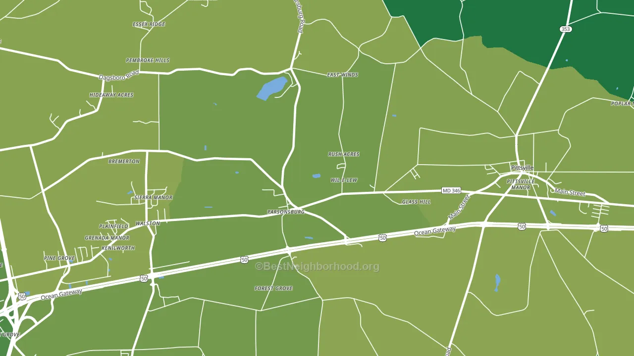 Walston, MD block-group voter-turnout map