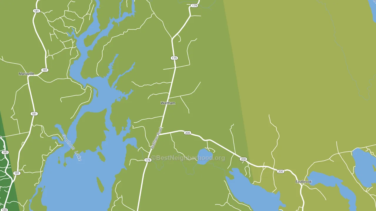 Waltham, ME block-group voter-turnout map