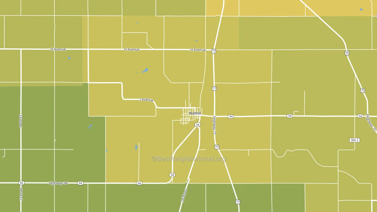 Walthill, NE block-group voter-turnout map