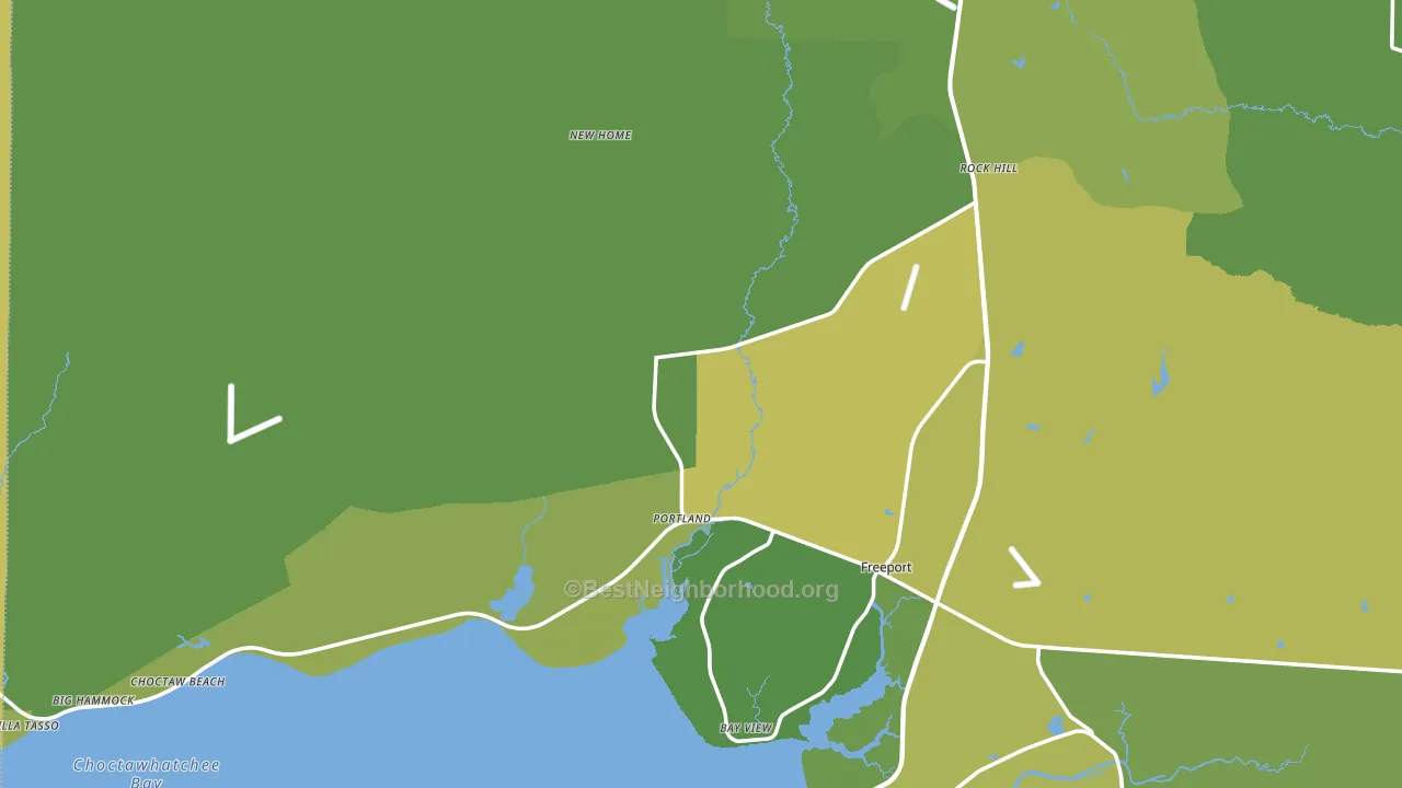 Walton County, FL block-group voter-turnout map