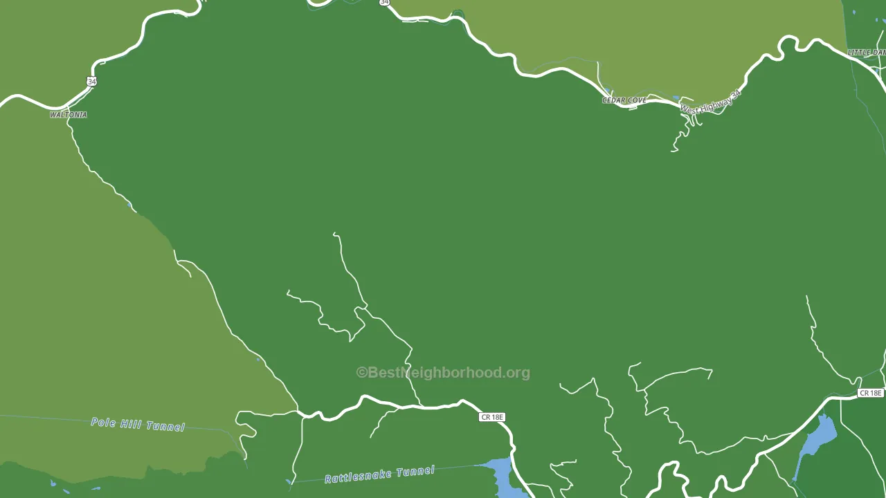 Waltonia, CO block-group voter-turnout map