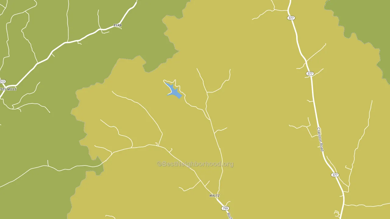 Waltz, KY block-group voter-turnout map