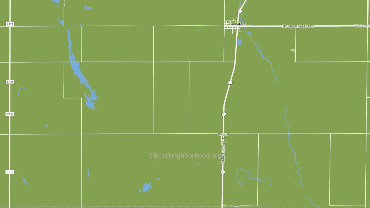 Walum, ND block-group voter-turnout map