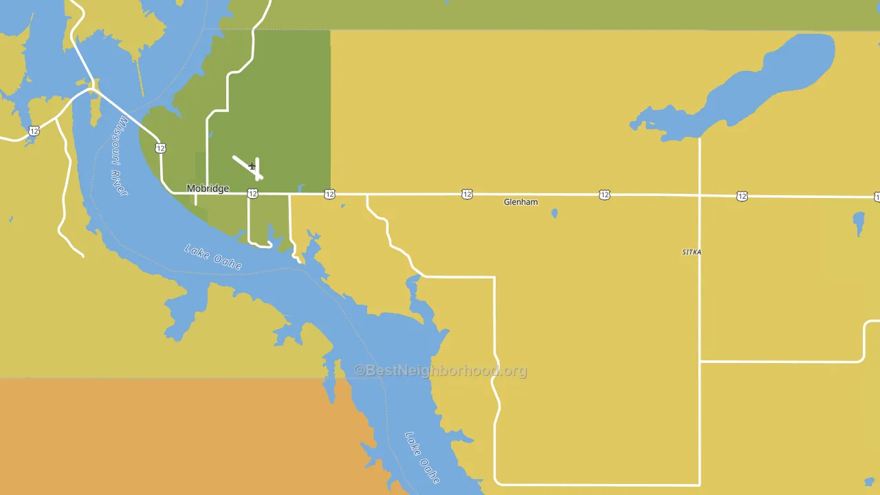 Walworth County, SD block-group voter-turnout map