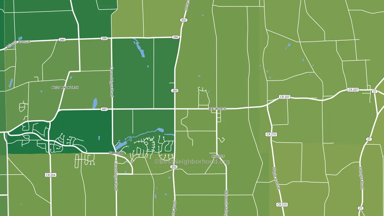 Walworth, NY block-group voter-turnout map