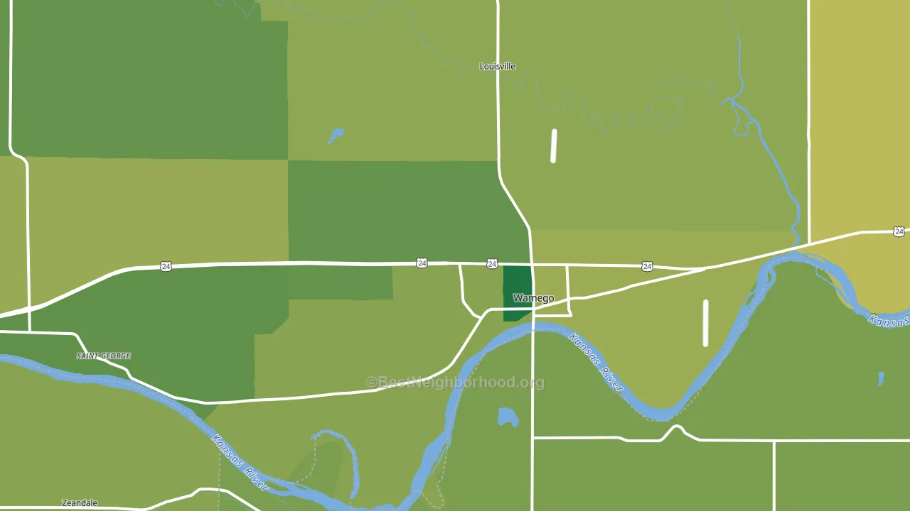 Wamego, KS block-group voter-turnout map