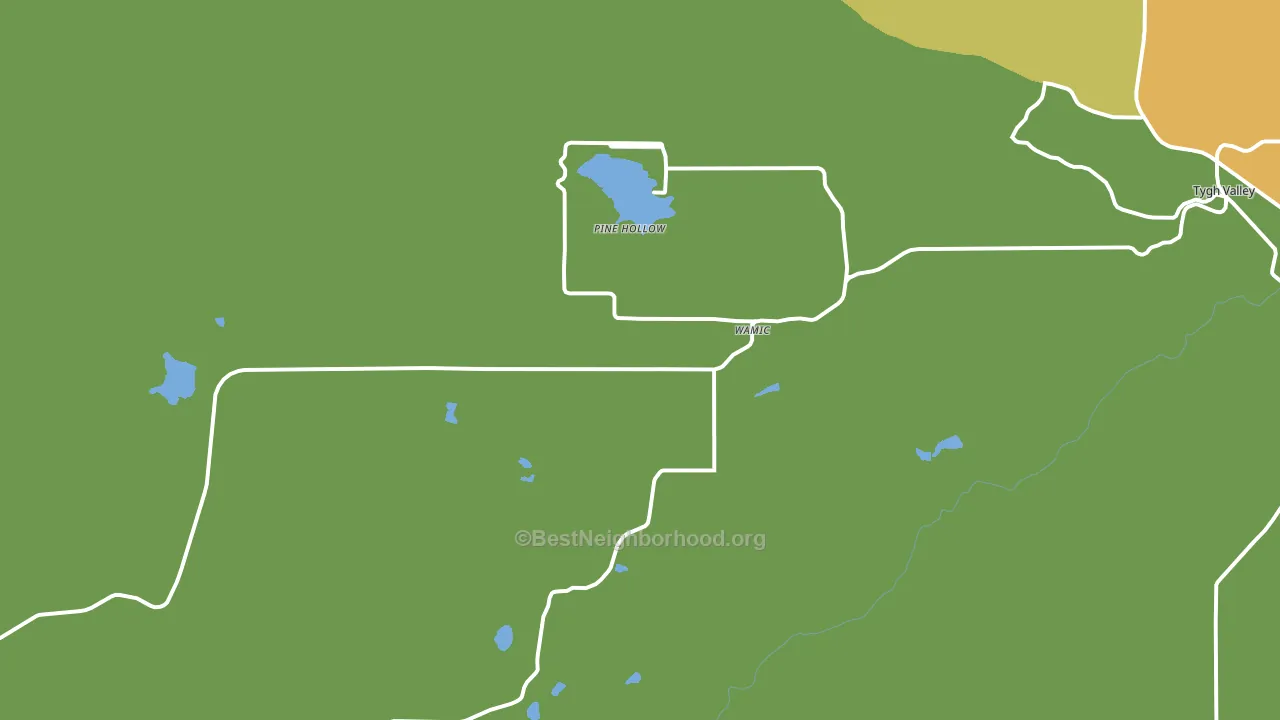 Wamic, OR block-group voter-turnout map