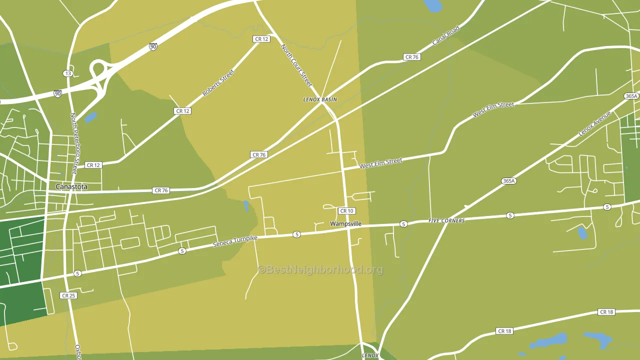 Wampsville, NY block-group voter-turnout map