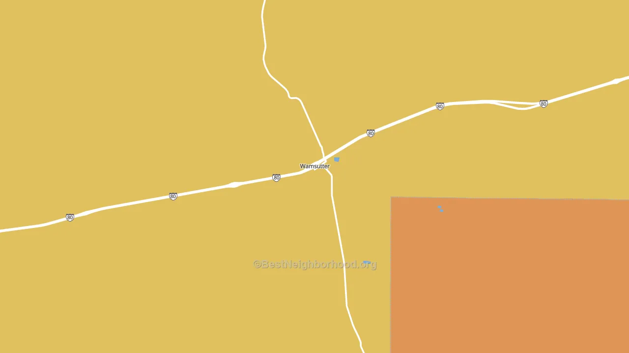 Wamsutter, WY block-group voter-turnout map