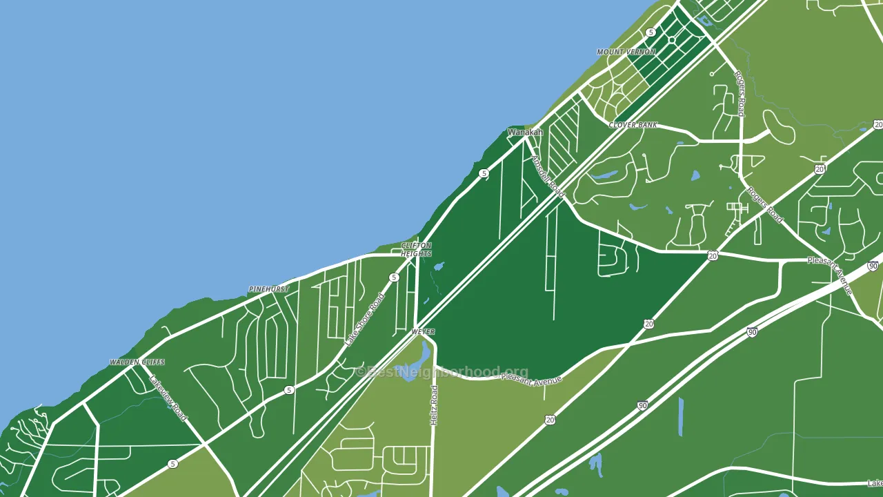 Wanakah, NY block-group voter-turnout map