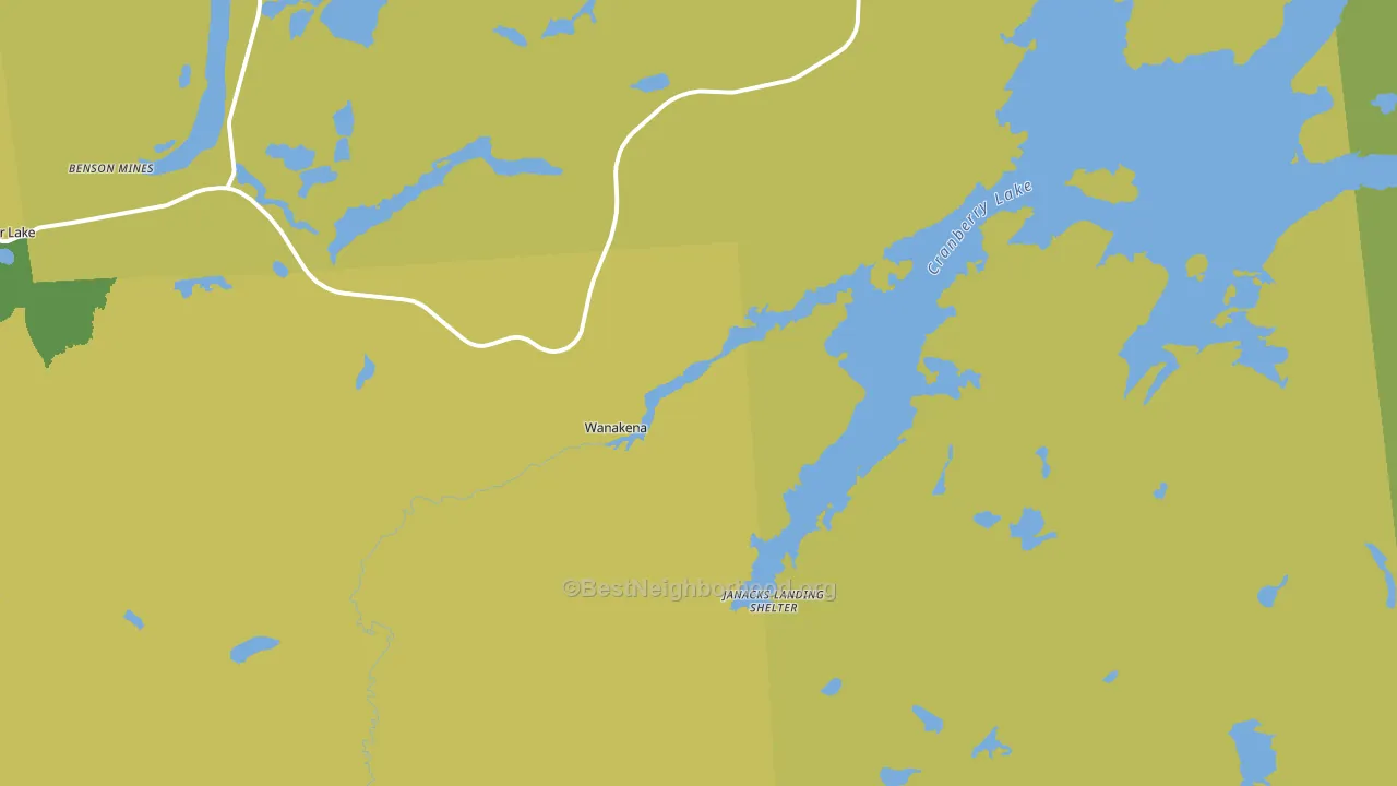 Wanakena, NY block-group voter-turnout map