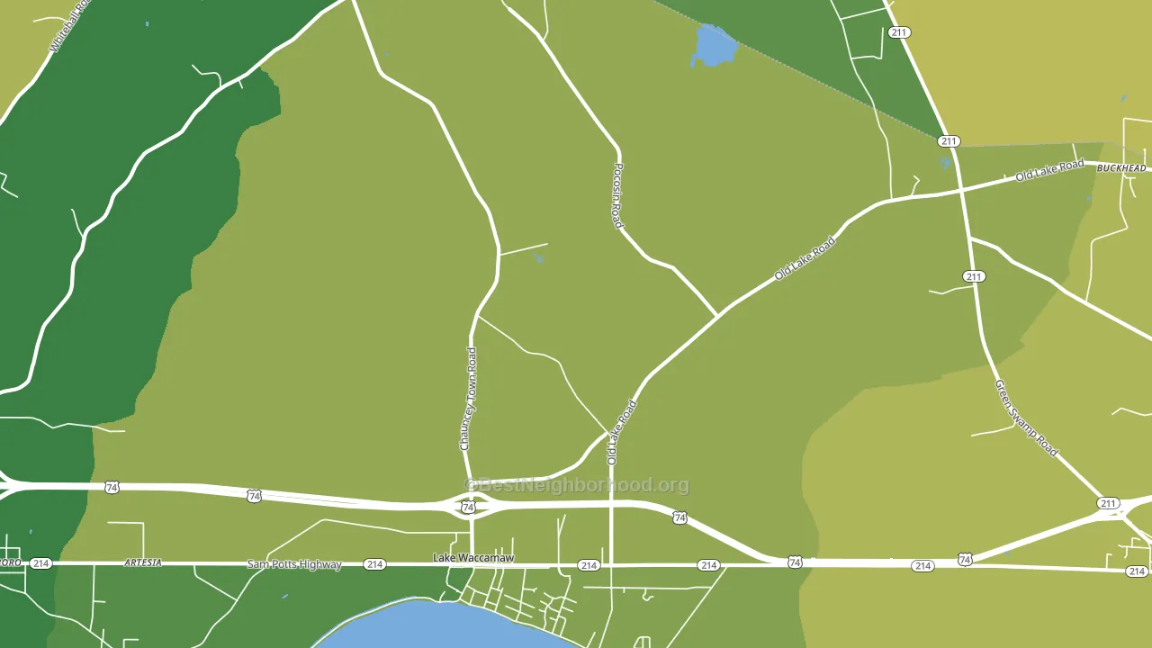 Wananish, NC block-group voter-turnout map
