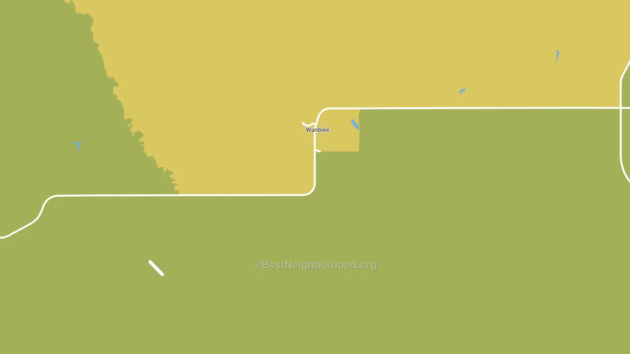 Wanblee, SD block-group voter-turnout map