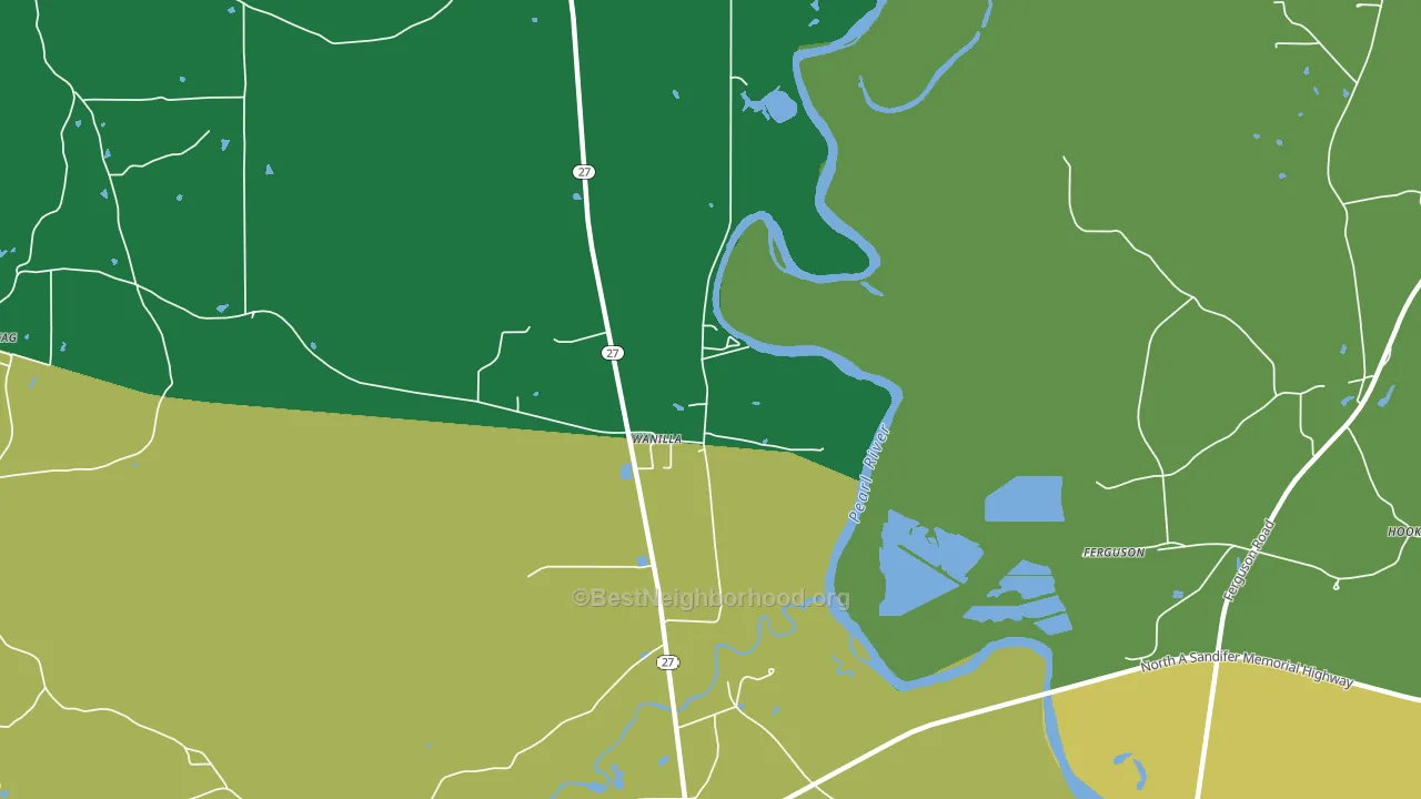 Wanilla, MS block-group voter-turnout map