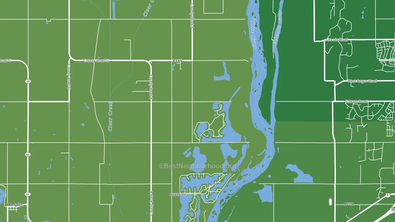 Wann, NE block-group voter-turnout map