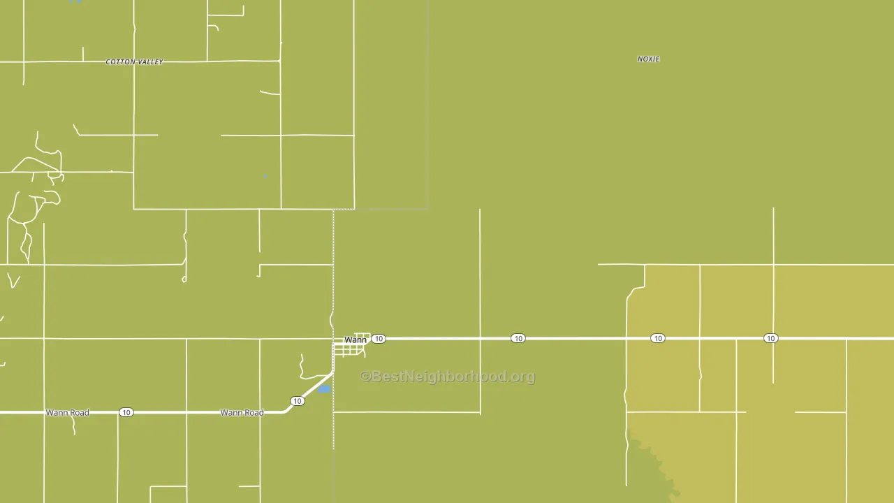 Wann, OK block-group voter-turnout map