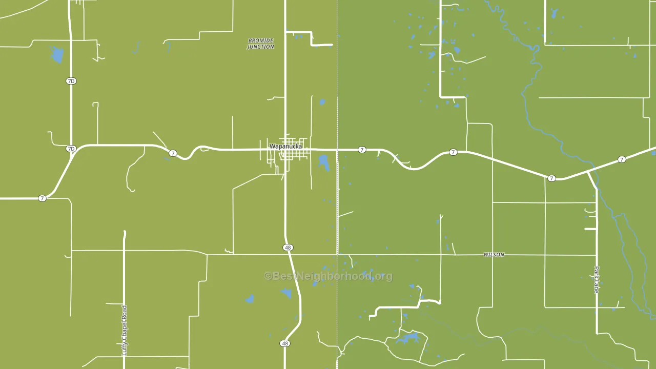 Wapanucka, OK block-group voter-turnout map