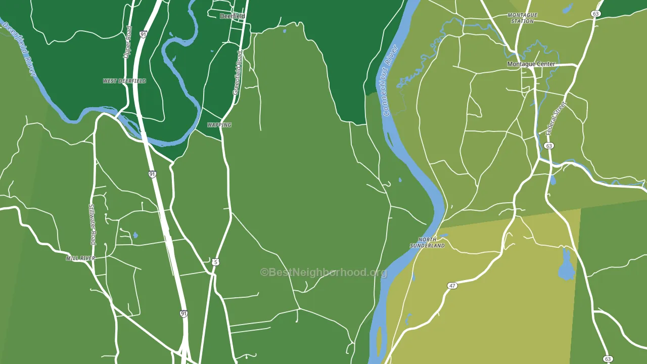 Wapping, MA block-group voter-turnout map