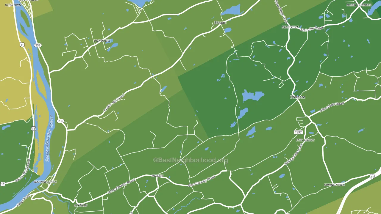 Wapwallopen, PA block-group voter-turnout map