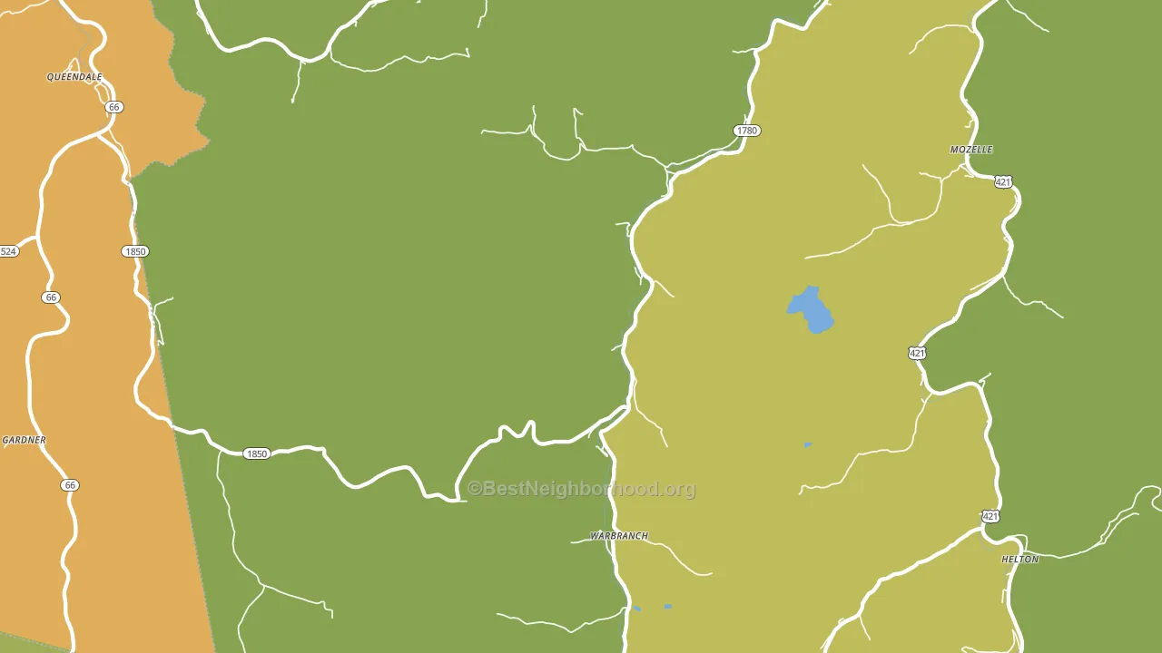 Warbranch, KY block-group voter-turnout map