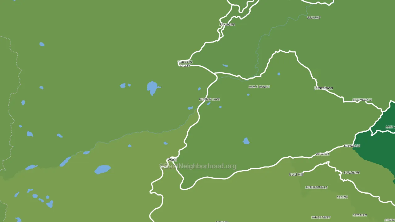 Ward, CO block-group voter-turnout map