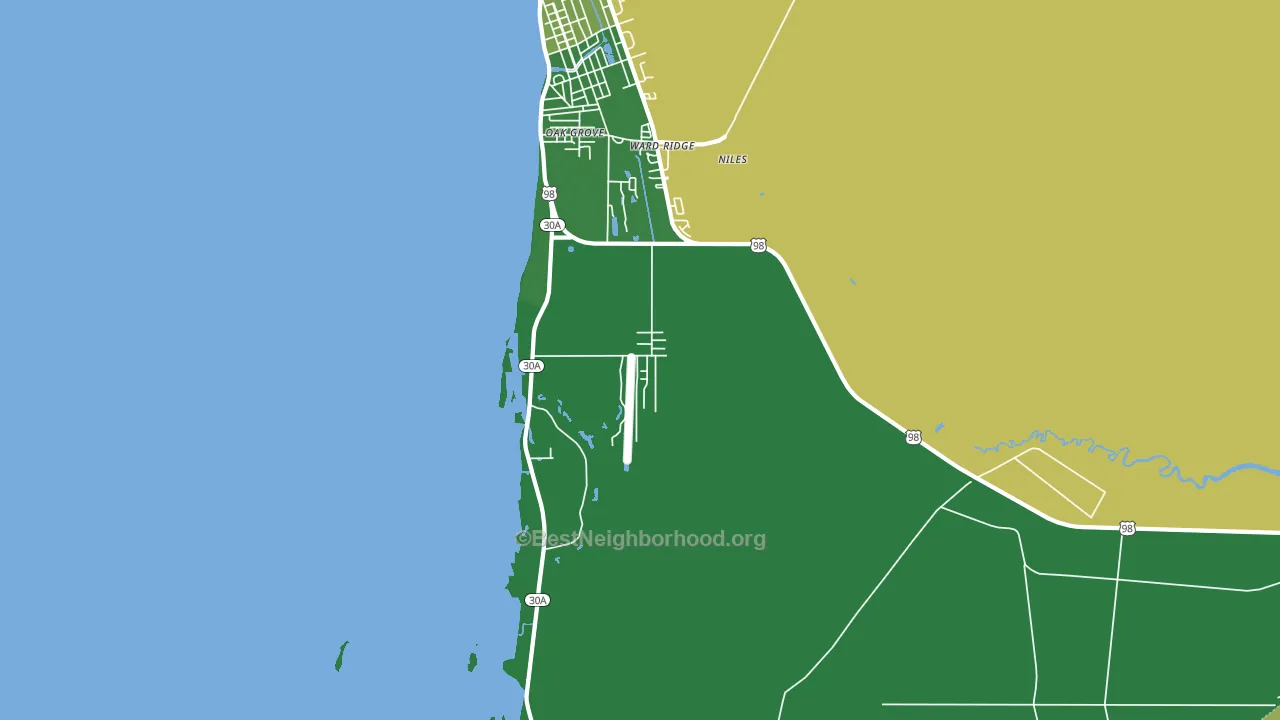 Ward Ridge, FL block-group voter-turnout map