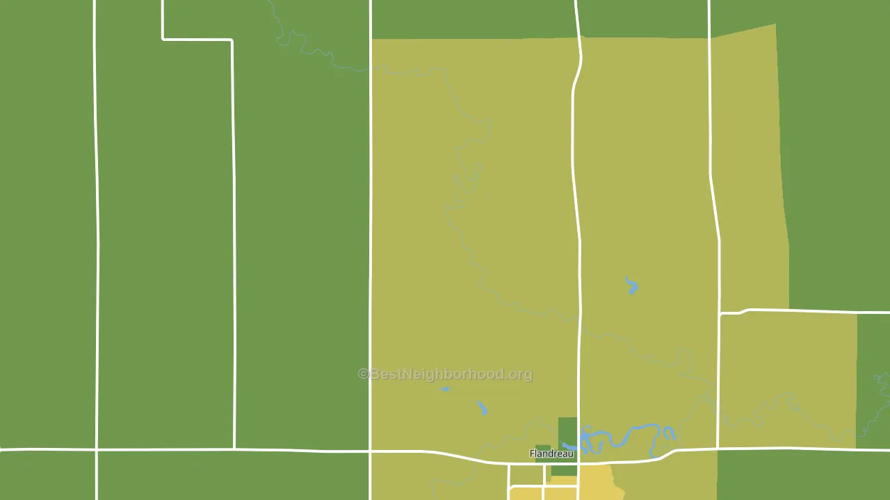 Ward, SD block-group voter-turnout map