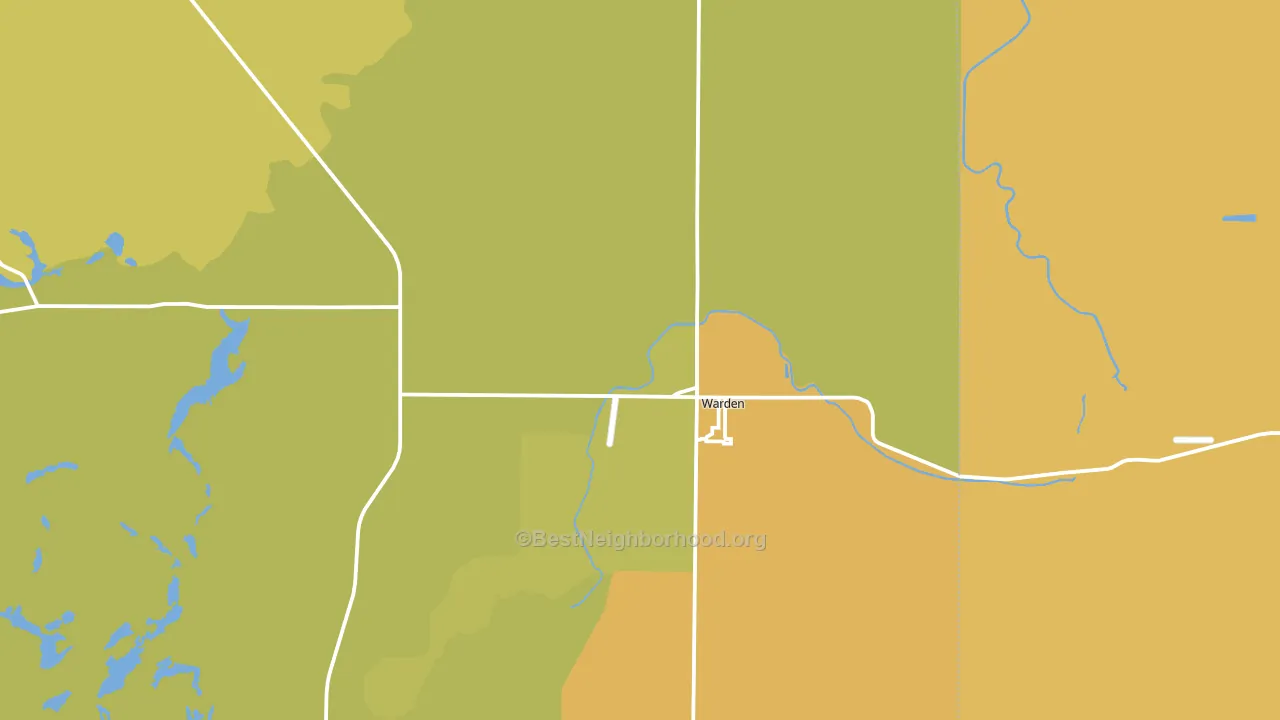 Warden, WA block-group voter-turnout map