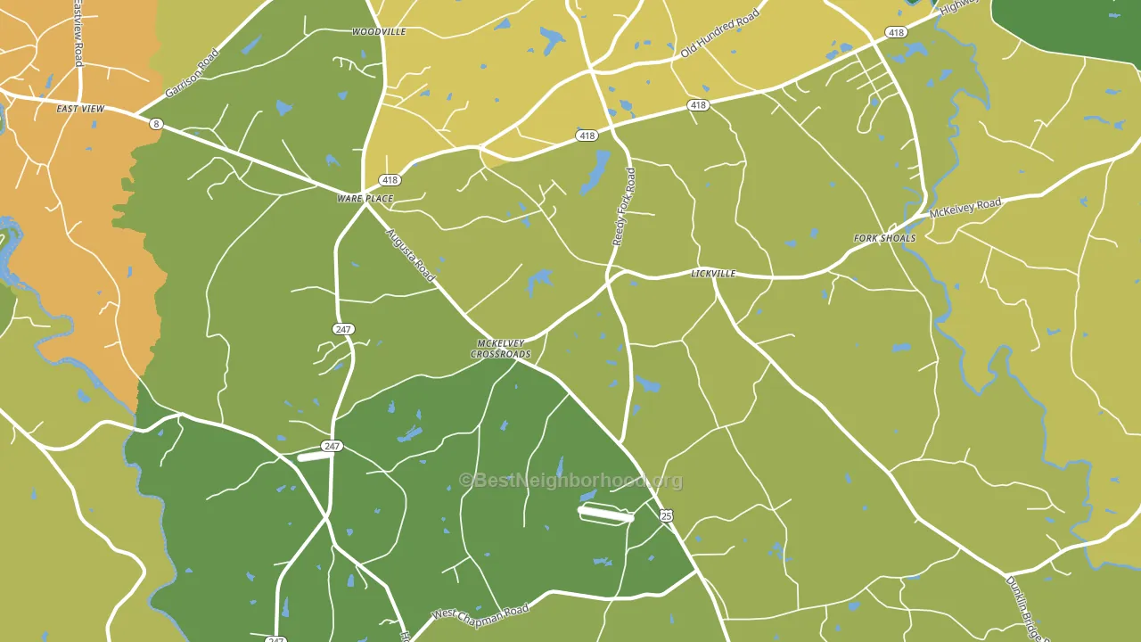 Ware Place, SC block-group voter-turnout map