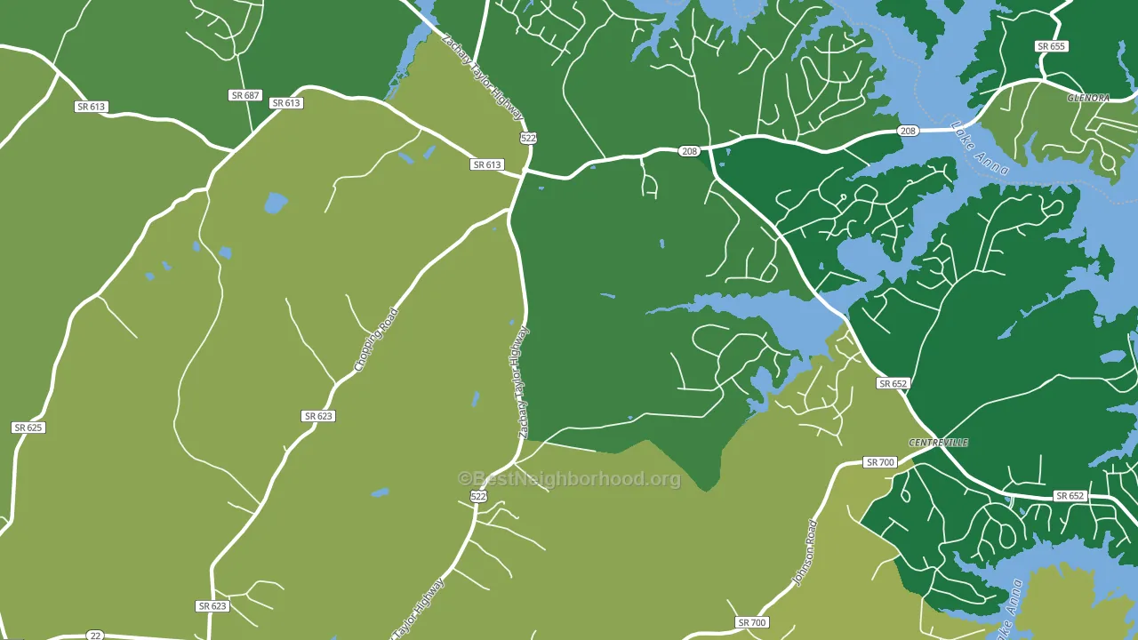 Wares Crossroads, VA block-group voter-turnout map