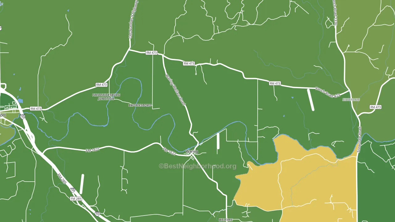 Waring, TX block-group voter-turnout map