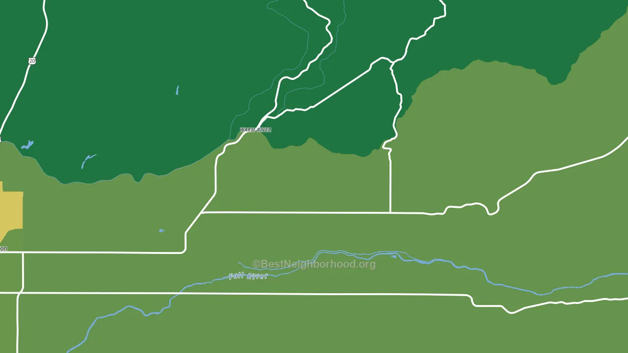 Warm River, ID block-group voter-turnout map