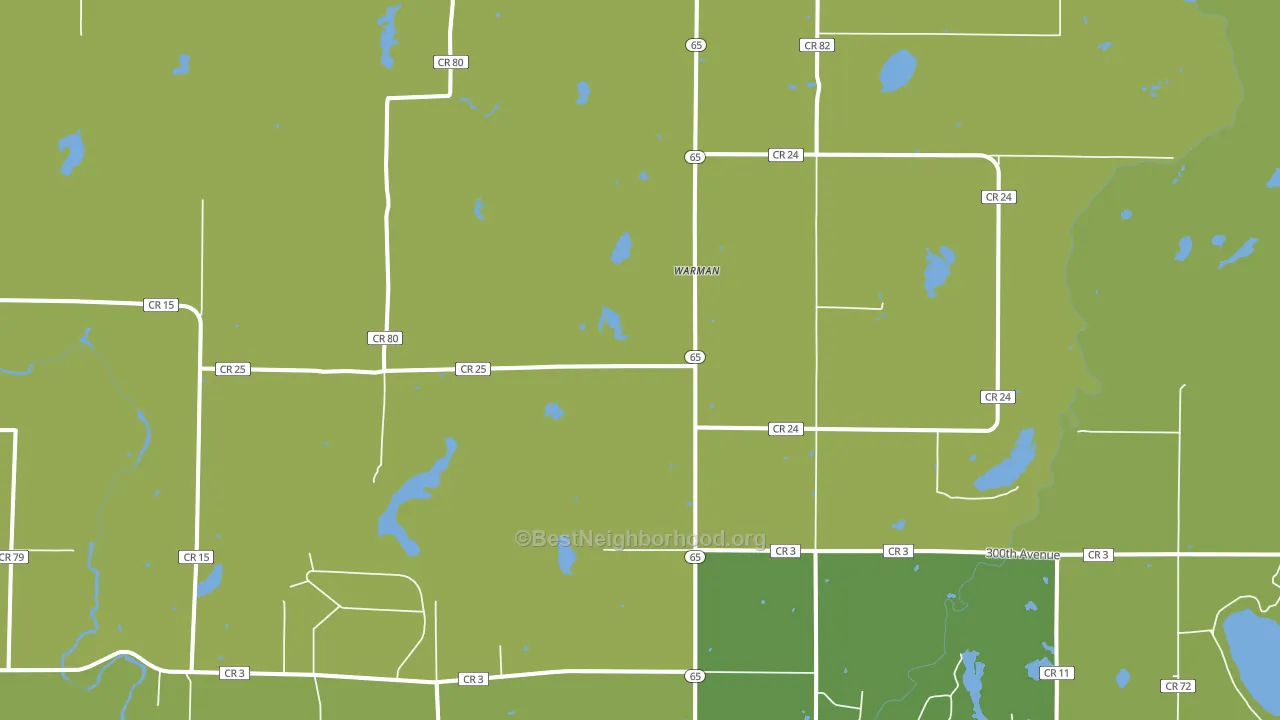 Warman, MN block-group voter-turnout map