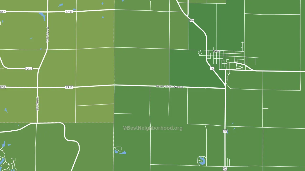 Warner, IL block-group voter-turnout map