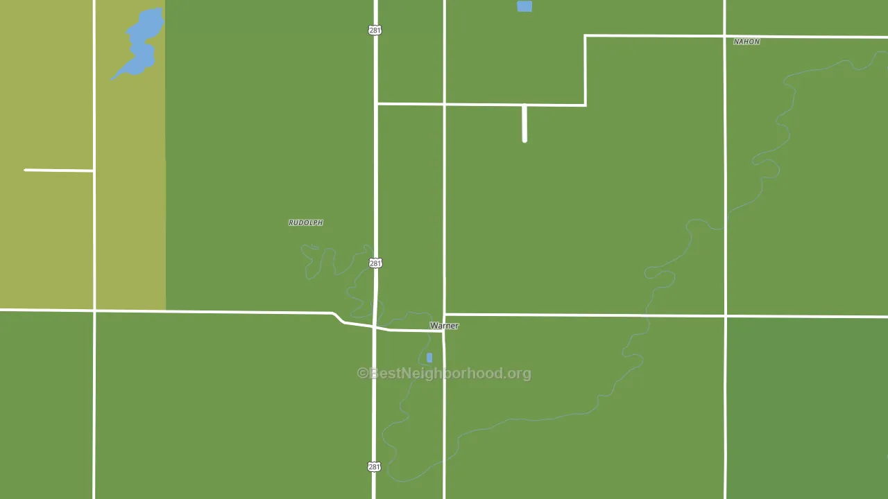 Warner, SD block-group voter-turnout map