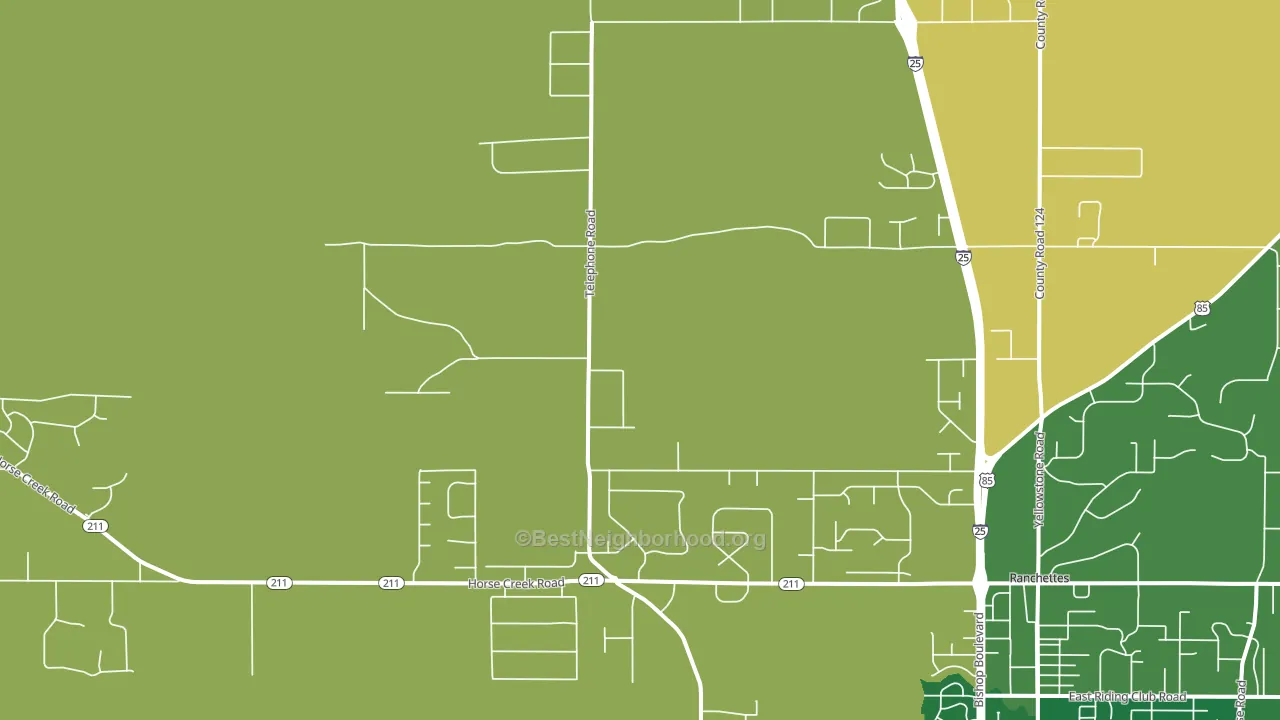 Warren Air Force Base, WY block-group voter-turnout map